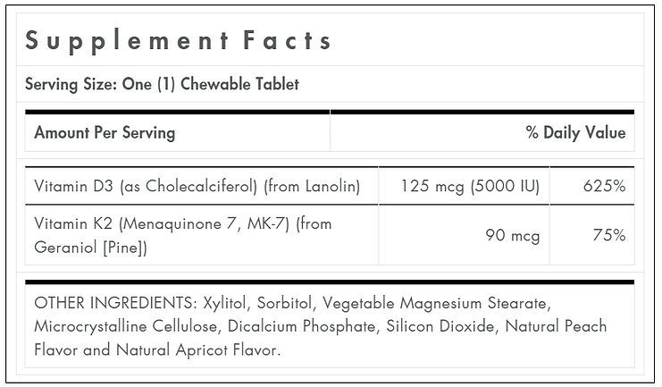 Vitamin D3 & K2